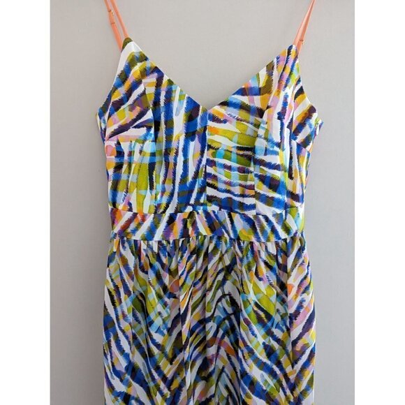 Trina Turk Silk Gypsum Tiger Print Tropical Multicolor Mini Dress - Picture 5 of 11